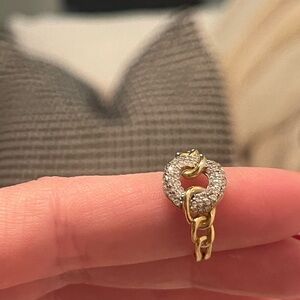 Elegant Gold and Silver Women's Ring